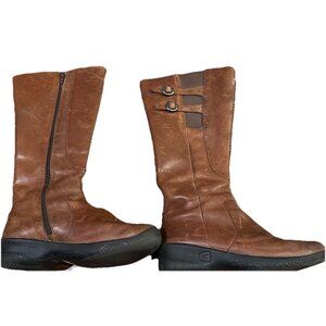 Keen Bern Baby Bern Tall Leather Riding Boots Brown Womens 8